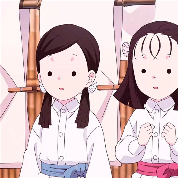 超火三人闺蜜漫画头像