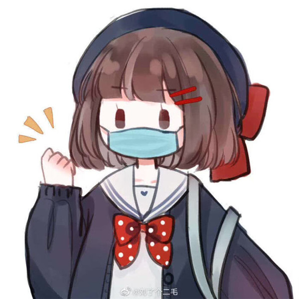 可爱女生三人闺蜜头像动漫