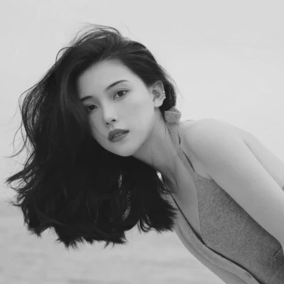 港风黑白女生高清头像图片