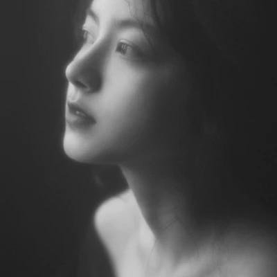 港风黑白女生高清头像图片