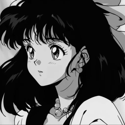 二次元黑白头像女
