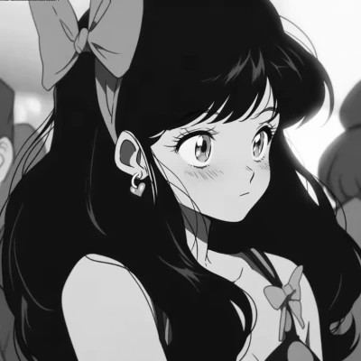 二次元黑白头像女