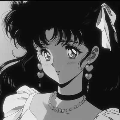 二次元黑白头像女