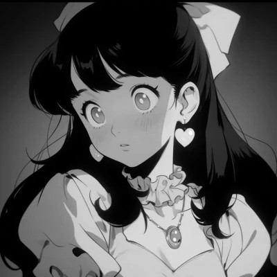 二次元黑白头像女