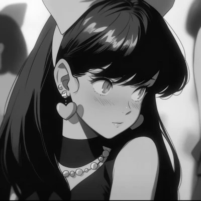 二次元黑白头像女