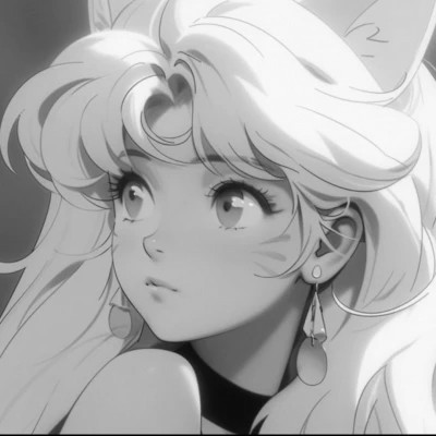 二次元黑白头像女