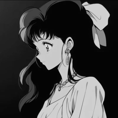 二次元黑白头像女