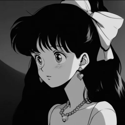 二次元黑白头像女