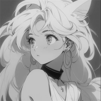 二次元黑白头像女