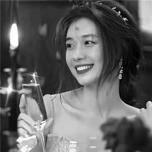 微信女生黑白真人高清头像图片