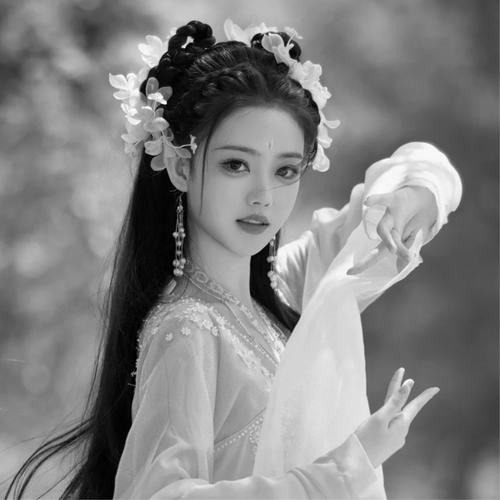 古风黑白女生头像图片