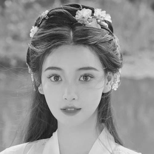 古风黑白女生头像图片