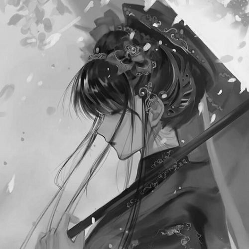 古风黑白女生头像图片