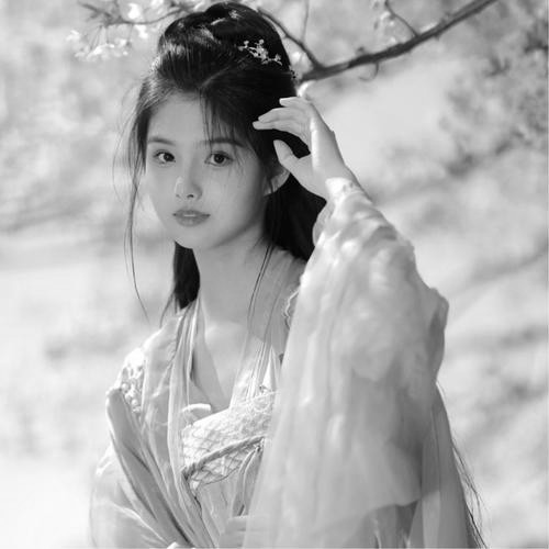 古风黑白女生头像图片