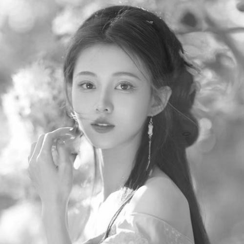 古风黑白女生头像图片