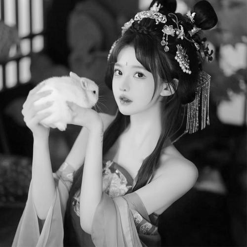 古风黑白女生头像图片