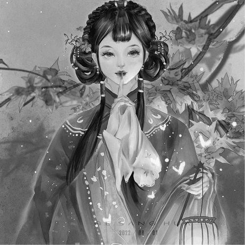 古风黑白女生头像图片