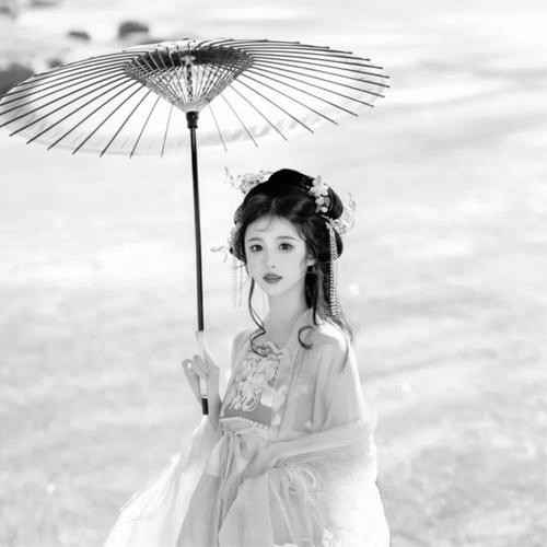 古风黑白女生头像图片