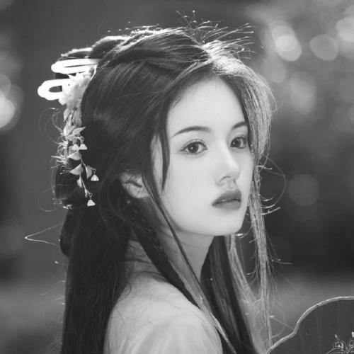 古风黑白女生头像图片
