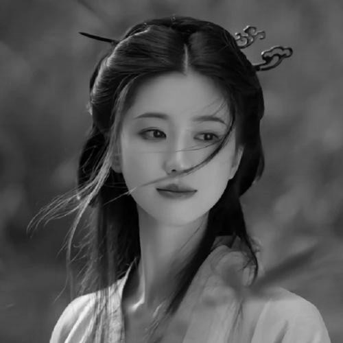 古风黑白女生头像图片