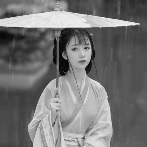 古风黑白女生头像图片