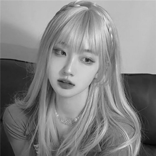 女生头像黑白可爱真人高清图片