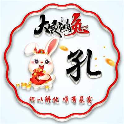 2025兔年暴富好运姓氏头像图片
