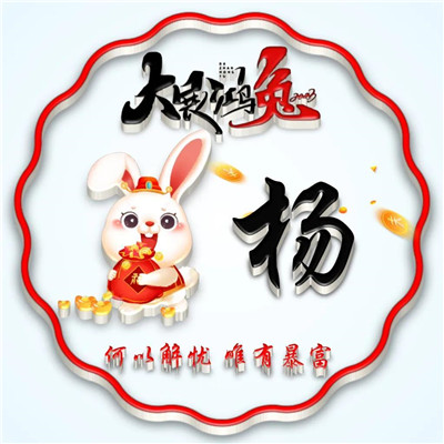 2025兔年暴富好运姓氏头像图片