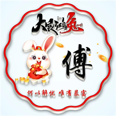 2025兔年暴富好运姓氏头像图片