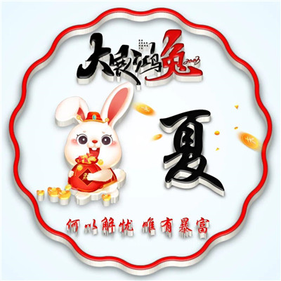 2025兔年暴富好运姓氏头像图片