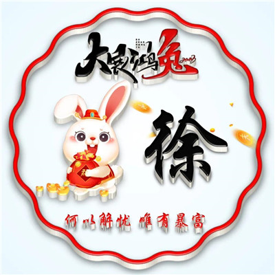 2025兔年暴富好运姓氏头像图片