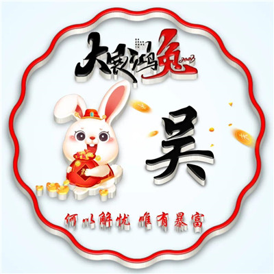 2025兔年暴富好运姓氏头像图片