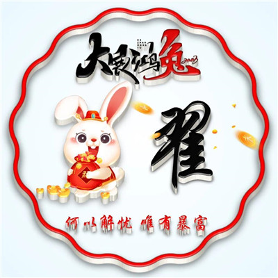 2025兔年暴富好运姓氏头像图片