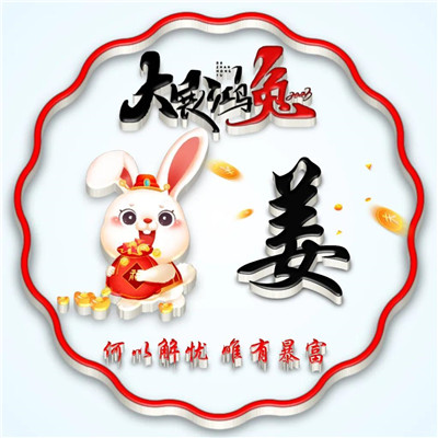 2025兔年暴富好运姓氏头像图片