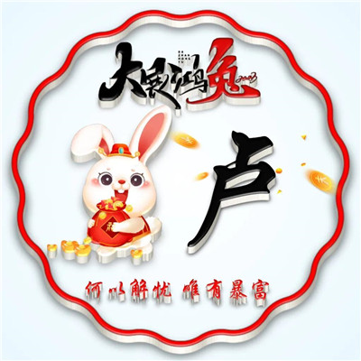 2025兔年暴富好运姓氏头像图片