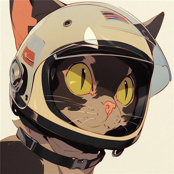 可爱机车版猫咪头像图片