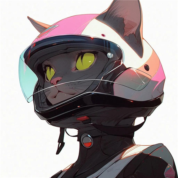 可爱机车版猫咪头像图片