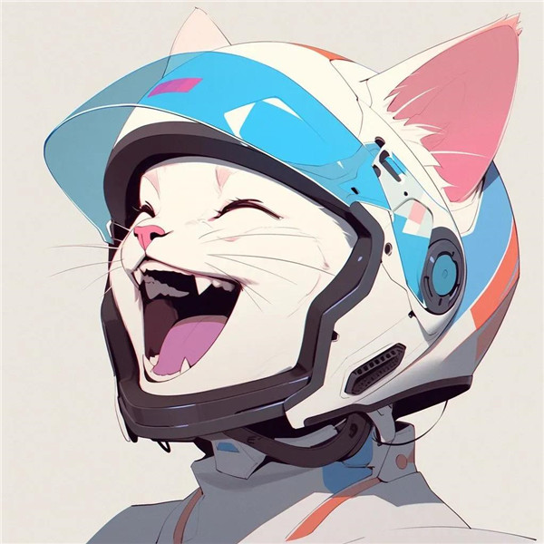 可爱机车版猫咪头像图片