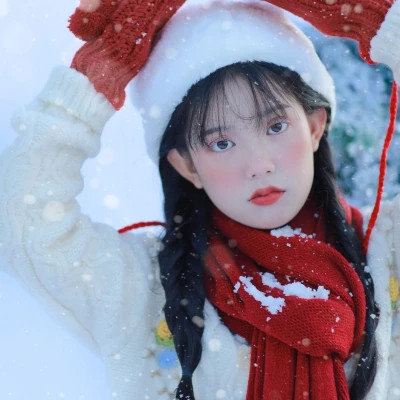冬日干净清纯女生头像