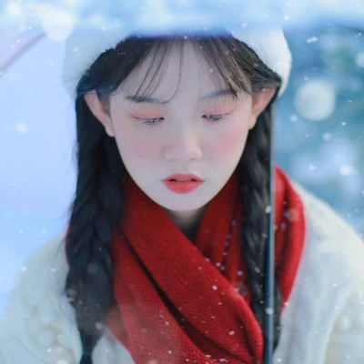 冬日干净清纯女生头像