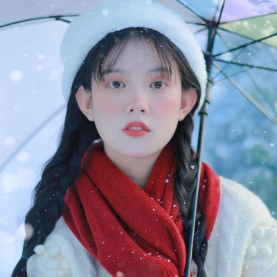 冬日干净清纯女生头像