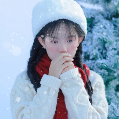 冬日干净清纯女生头像