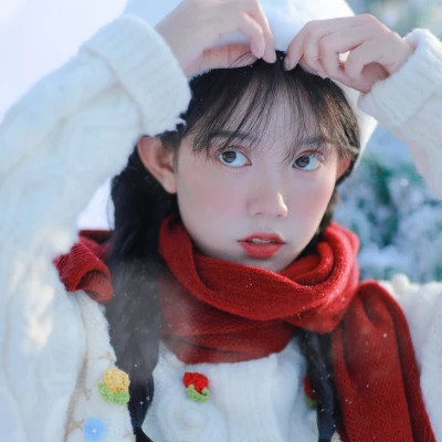 冬日干净清纯女生头像