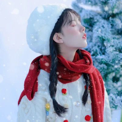 冬日干净清纯女生头像