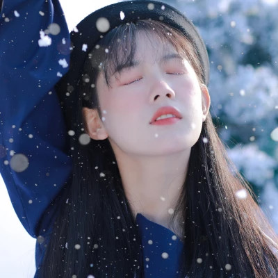 冬日干净清纯女生头像