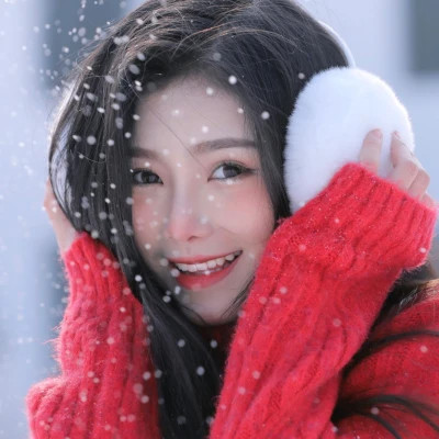 冬日干净清纯女生头像