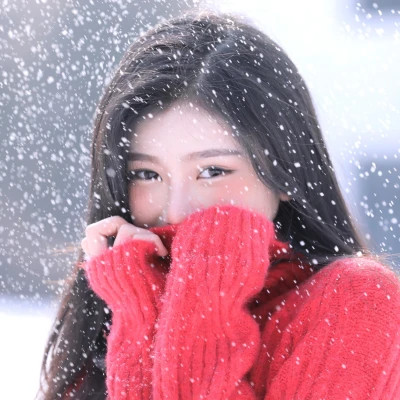 冬日干净清纯女生头像