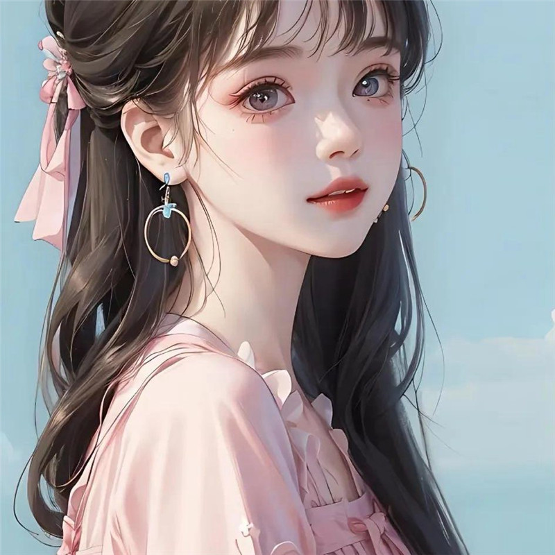 简单古风少女手绘动漫头像图片