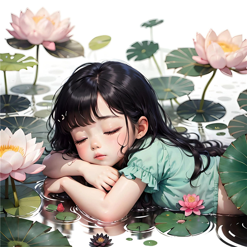 安静莲花仙子可爱头像图片