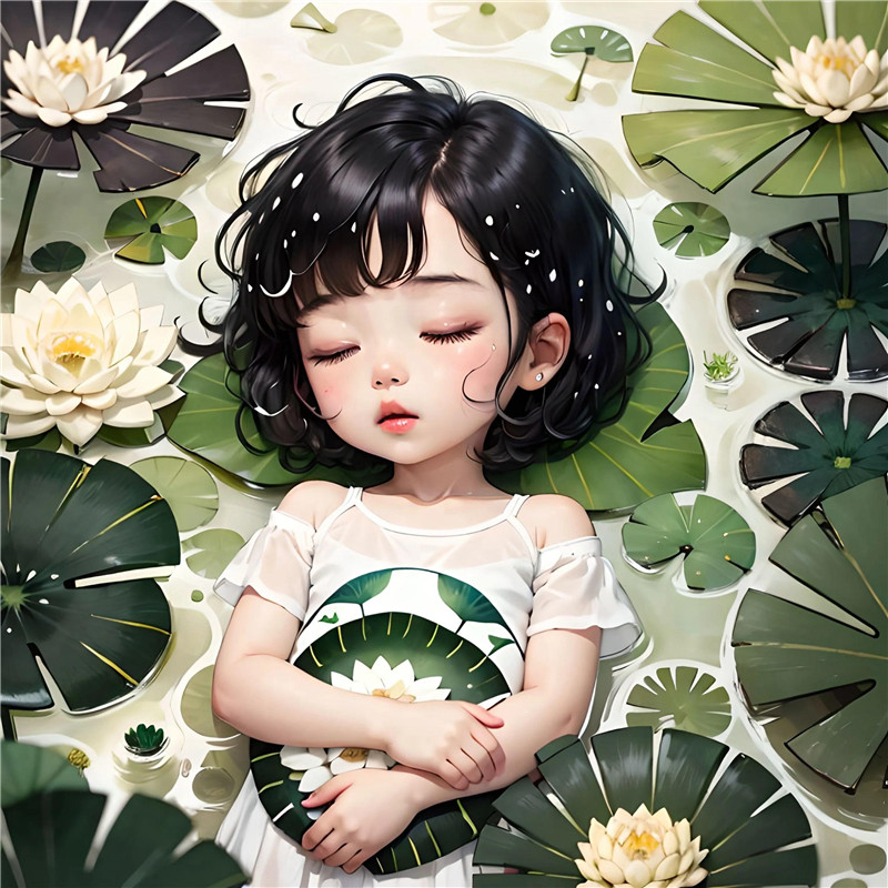安静莲花仙子可爱头像图片